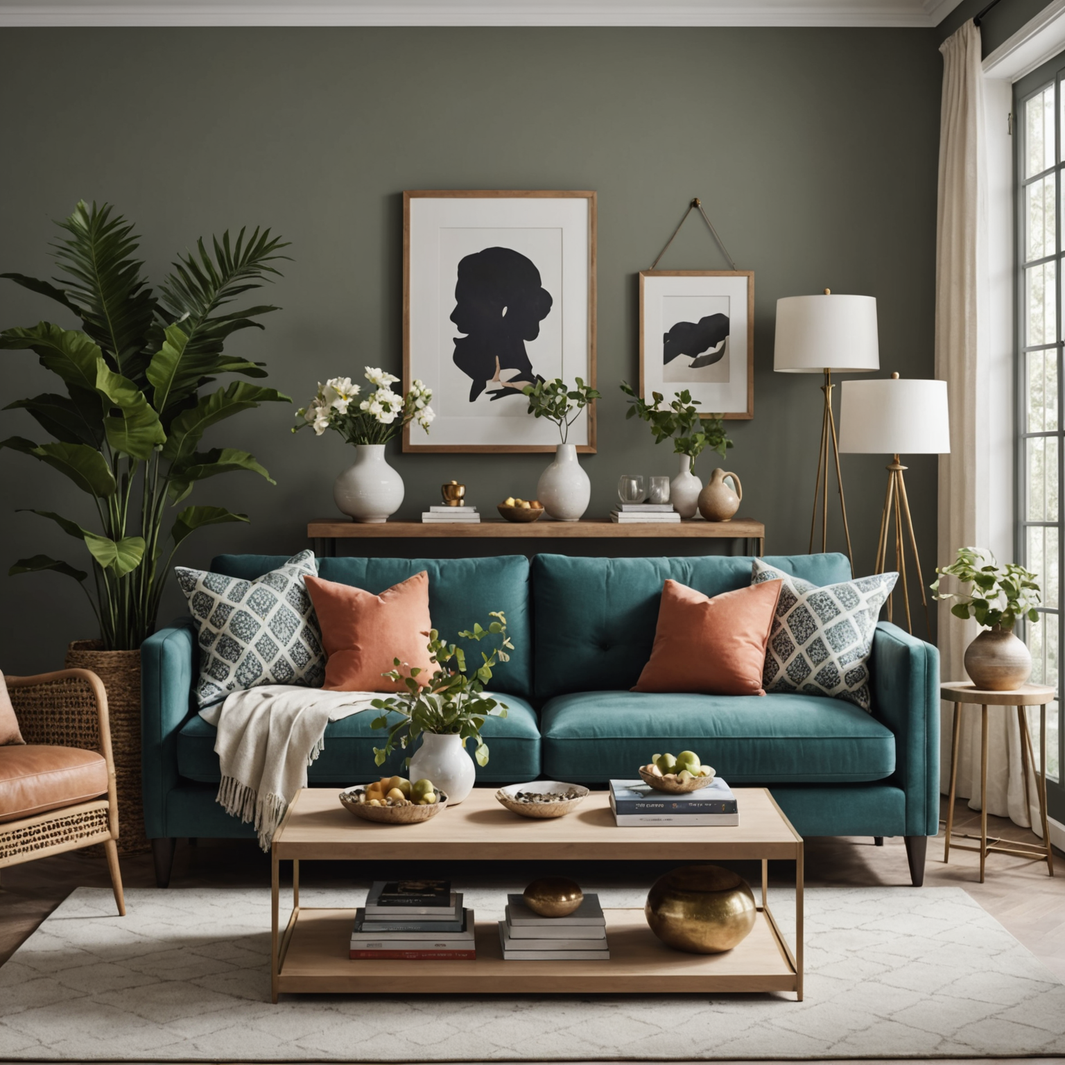Wohnaccessoires im Wohnzimmer